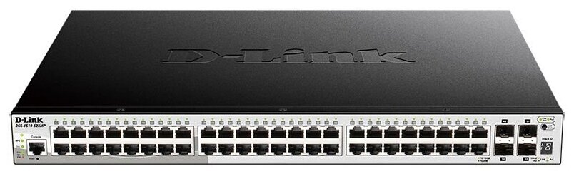 D-Link DGS-1510-52XMP/A1A PROJ Настраиваемый L2+ стекируемый коммутатор с 48 портами 10/100/1000Base-T и 4 порта