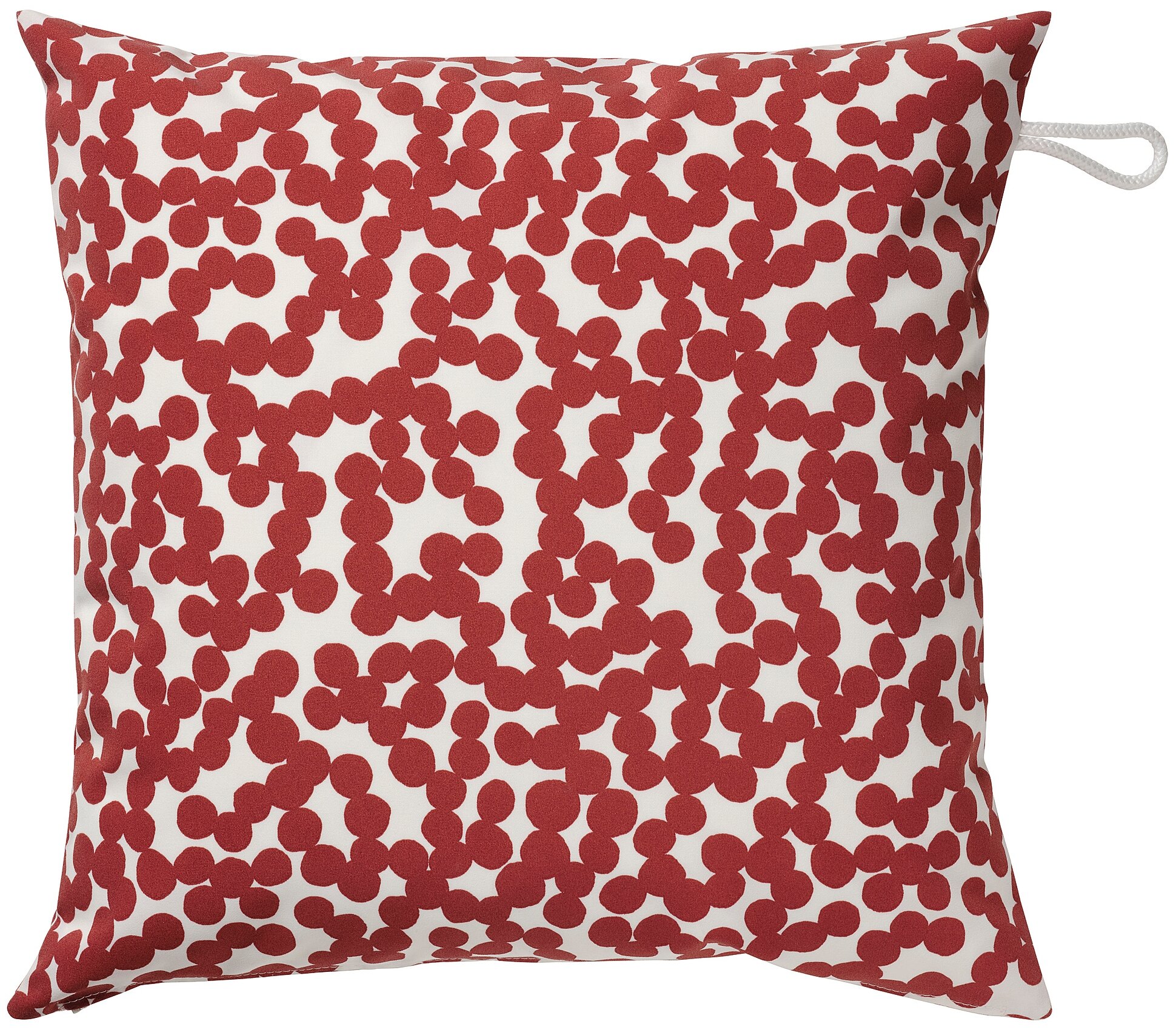 Чехол для подушки ИКЕА ГУЛЛБЕРГСЁ (00509951), 50x50 см, красный/орнамент «точки»