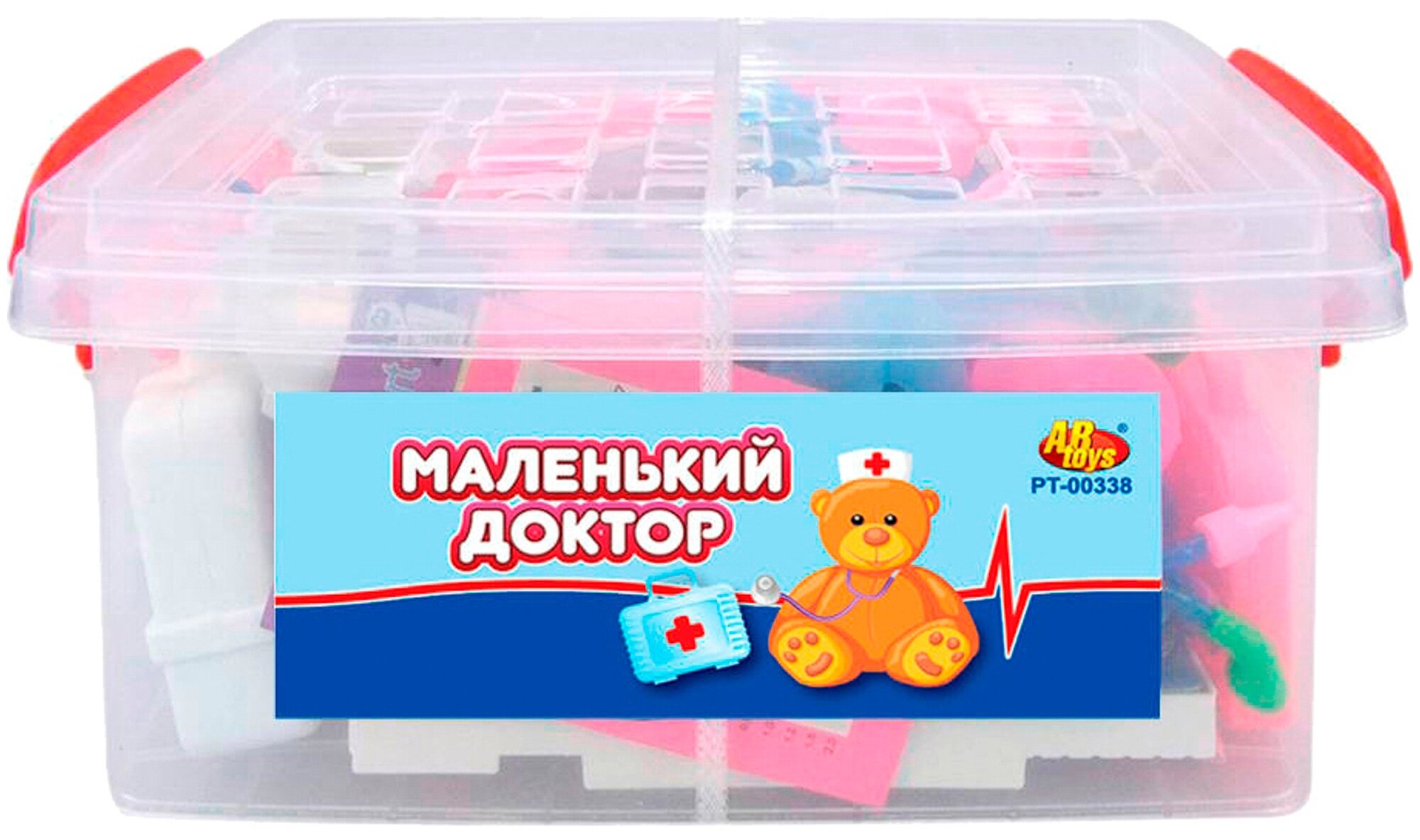 Игровой набор Маленький доктор. Набор доктора, 26 предметов, в чемодане - ABtoys [PT-00338 (PT-00092)]