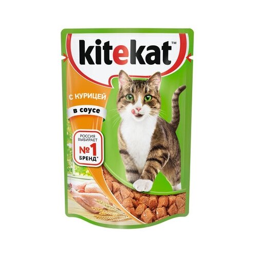 Kitekat Паучи с курицей в соусе для кошек 101513021017230310220168 0,085 кг 25119 (26 шт)