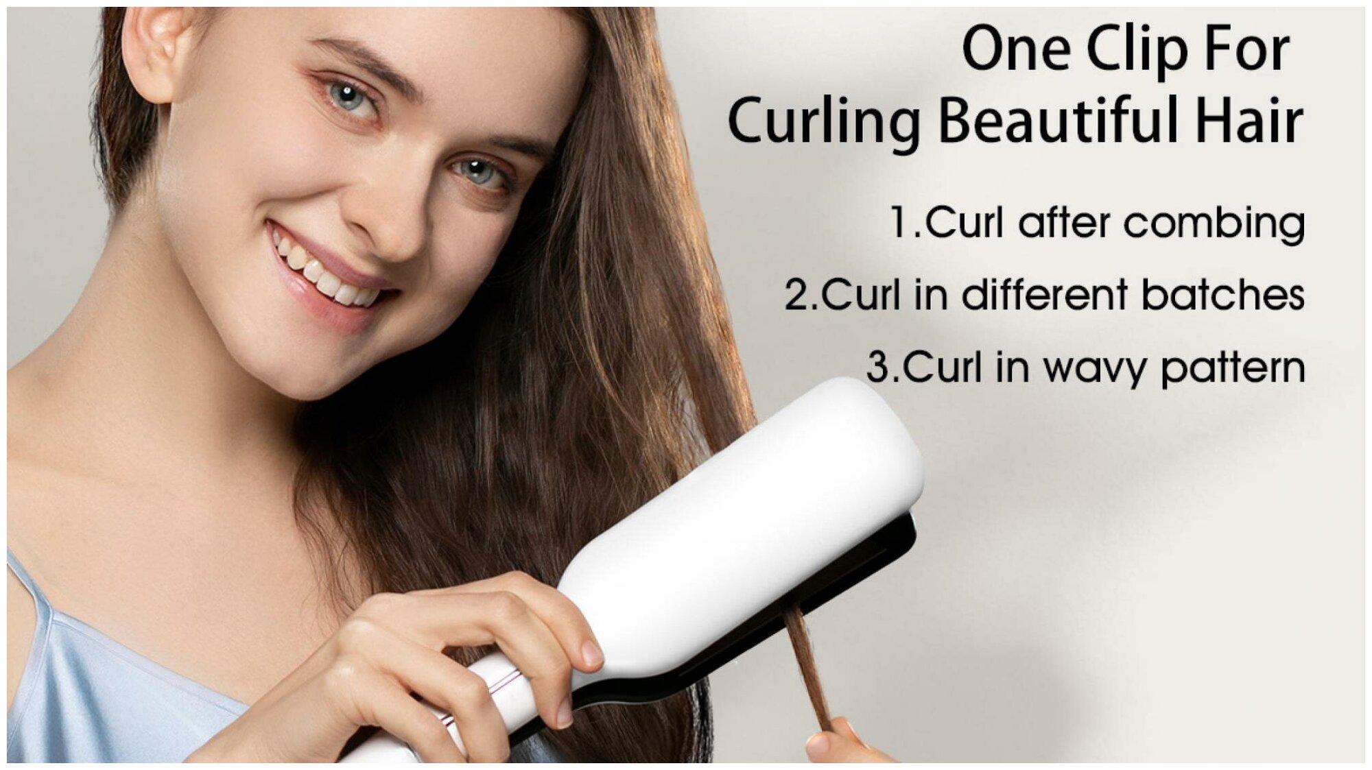 Выпрямитель Enchen Enrollor Hair curling, 69 Вт, керамическое покрытие, до 200 C, белый Enchen 9601 . - фотография № 7