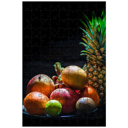 фото Магнитный пазл 27x18см."фрукты, корзина, натюрморт" на холодильник lotsprints