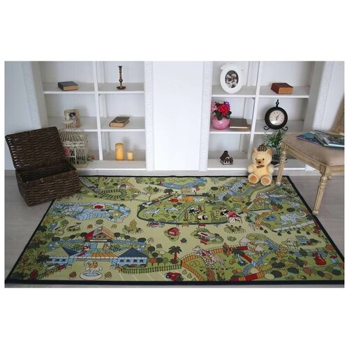 HBC Развивающий ковер для малыша PTT Sorona Веселый Зоопарк 2x2 м.