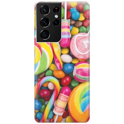 фото Силиконовый чехол на samsung galaxy s21 ultra / самсунг с21 ультра с принтом "сладости" gosso