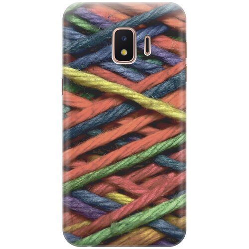 фото Силиконовый чехол на samsung galaxy j2 core / самсунг джей 2 кор с принтом "разноцветная пряжа gosso
