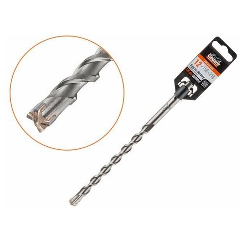 Бур (сверло) SDS-plus 12х150х210 мм GEPARD Quadro-x (GP1212-210)