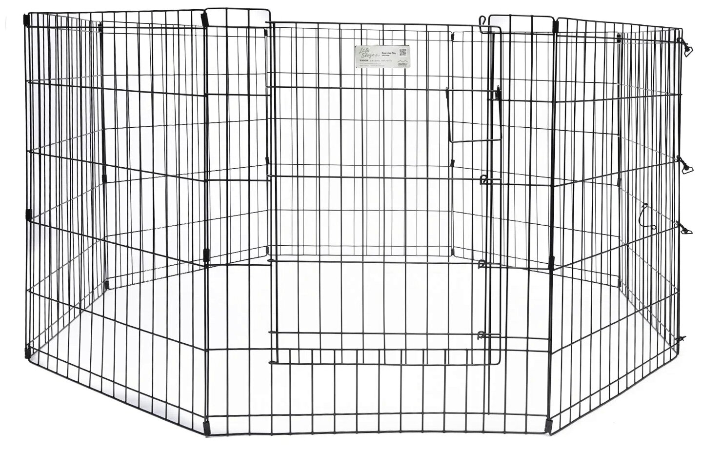 Вольер MidWest Life Stages, для собак, 8 панелей 61х76h см, с дверью-MAXLock черный - фотография № 2