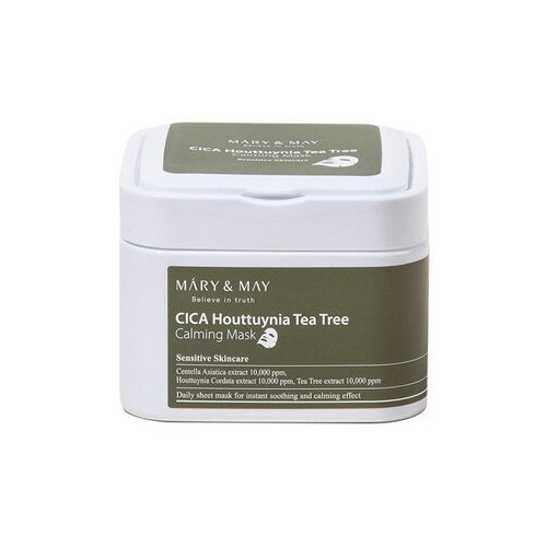 Набор тканевых масок успокаивающих 30 шт.| MaryMay Cica Houttuynia Tea Tree Calming Mask *30