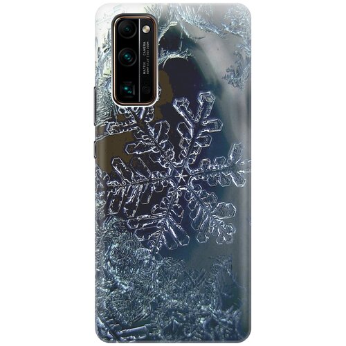 фото Силиконовый чехол на honor 30 pro+ / хонор 30 про плюс с принтом "макро снежинка gosso