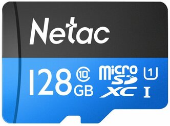 Карта памяти Netac P500 Standard 128ГБ microSDXC U1 up to 80MB/s NT02P500STN-128G-S