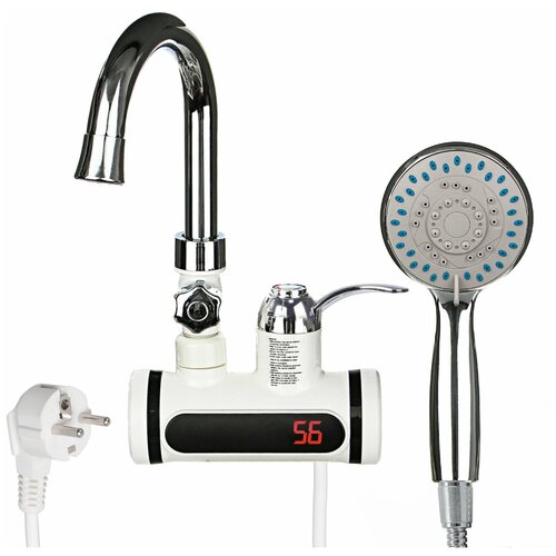 Водонагреватель проточный электрический Electric Smart для дома и дачи с душем и LED дисплеем крепление в стену 156200₽