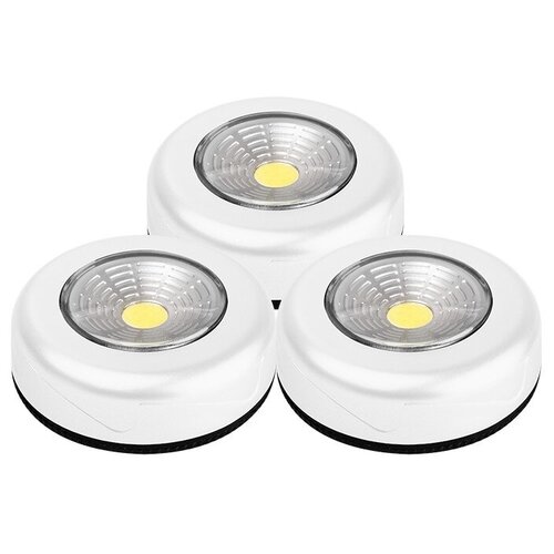 Настенный светильник, Накладной светильник Фаzа TF3-3xL1W-wh, нажимной (пушлайт)