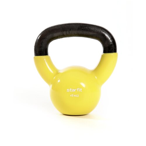 фото Гиря виниловая starfit core db-401 желтый, 4 кг