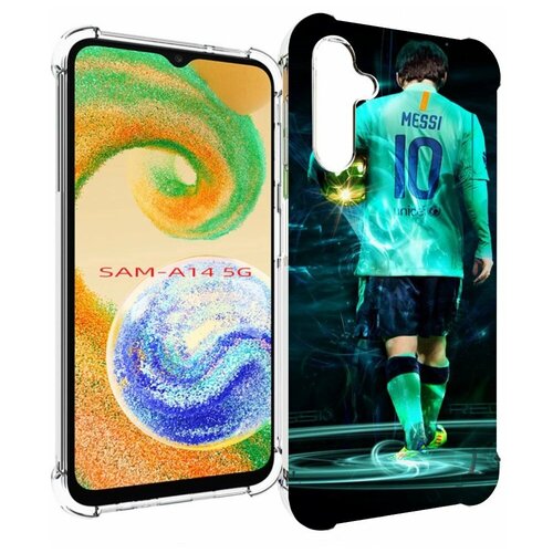 Чехол MyPads Месси мужской для Samsung Galaxy A14 4G/ 5G задняя-панель-накладка-бампер