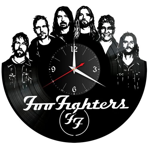 фото Часы настенные "группа foo fighters" из винила, №1 redlaser