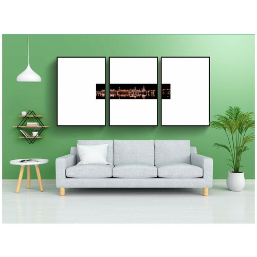 фото Набор модулных постеров для интерьера "дрезден, эльба, исторический центр" 60x90 см. в тубусе, без рамки lotsprints