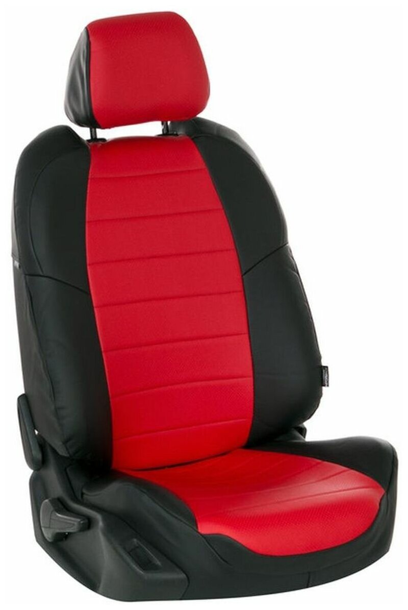 Чехлы на сиденья Hyundai Elantra VII (CN7) с 20г. Экокожа Красный, Черный