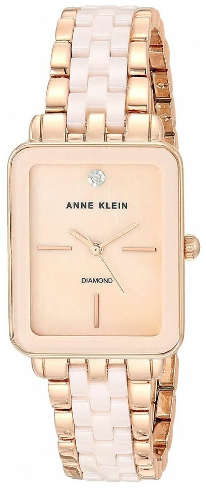 Наручные часы ANNE KLEIN Ceramic Diamond, розовый, золотой