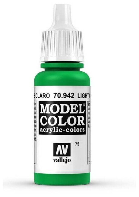 фото Краска Vallejo серии Model Color - Light Green 17мл.