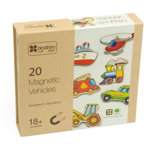 Настольная игра Andreu Toys 20 Magnetic Vehicles пазл andreu toys транспортные средства 16105 7 дет