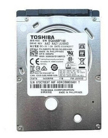 Жесткий диск Toshiba 1Tb (MQ04ABF100)