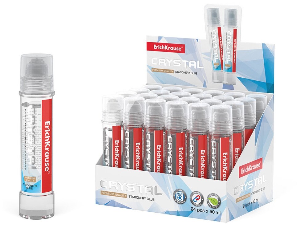 фото Клей канцелярский ErichKrause Crystal, 50мл