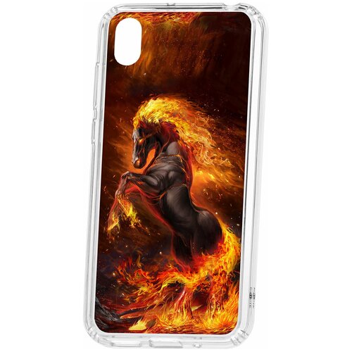 фото Чехол на huawei honor 8s / y5 2019 / honor 8s prime kruche print конь огонь / чехол для huawei / чехол с рисунком / чехол с принтом / чехол для хонор / чехол для хуавей / бампер на хуавей / чехол накладка для хонор / противоударная накладка для honor huawei / защита для honor / защита на huawei / cиликоновый чехол для huawei honor / пластиковый чехол на huawei / защитный чехол для honor / чехольчик / защита телефона / ударопрочный чехол кruче