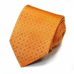 Стильный оранжевый галстук в рисунок Basile 821970 - изображение