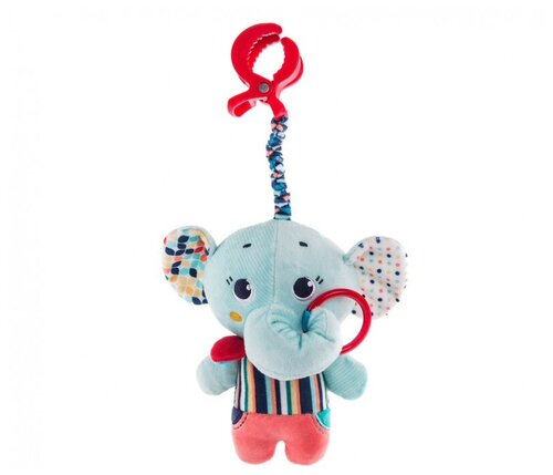 Подвесная игрушка Happy Snail Слоник Джамбо (19HSС14EL), голубой/синий/красный
