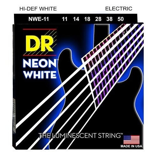 Струны для 6-ти струнной электрогитары DR String NWE-11 neon orange комплект струн для электрогитары никелированные с покрытием 9 42 dr noe 9