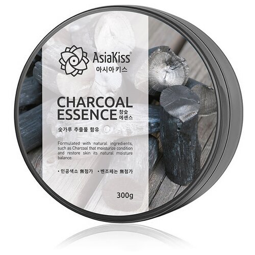 AsiaKiss Гель с угольной эссенцией - Charcoal essence soothing gel, 300мл