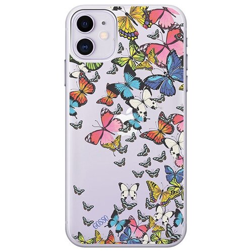 фото Ультратонкий силиконовый чехол-накладка для apple iphone 11 с 3d принтом "magic butterflies" gosso