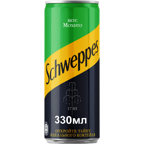 Газированный напиток Schweppes Мохито, 0.33 л, металлическая банка