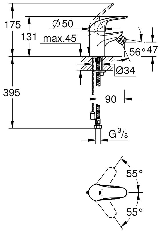 Смеситель для биде GROHE - фото №11