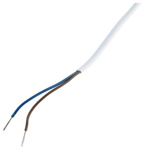 Сетевой шнур REXANT, вилка плоская, без розетки, 1.8 м, 2x0.5 мм2, белый - фотография № 2