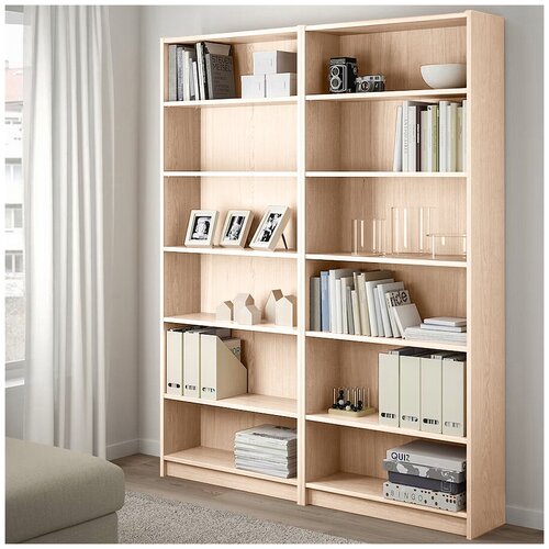 Стеллаж Стоп Мебель Билли 03 размер160х28х202 Дуб Молочный