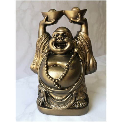 Статуэтка Хотей с чашами, 21см. Гипс