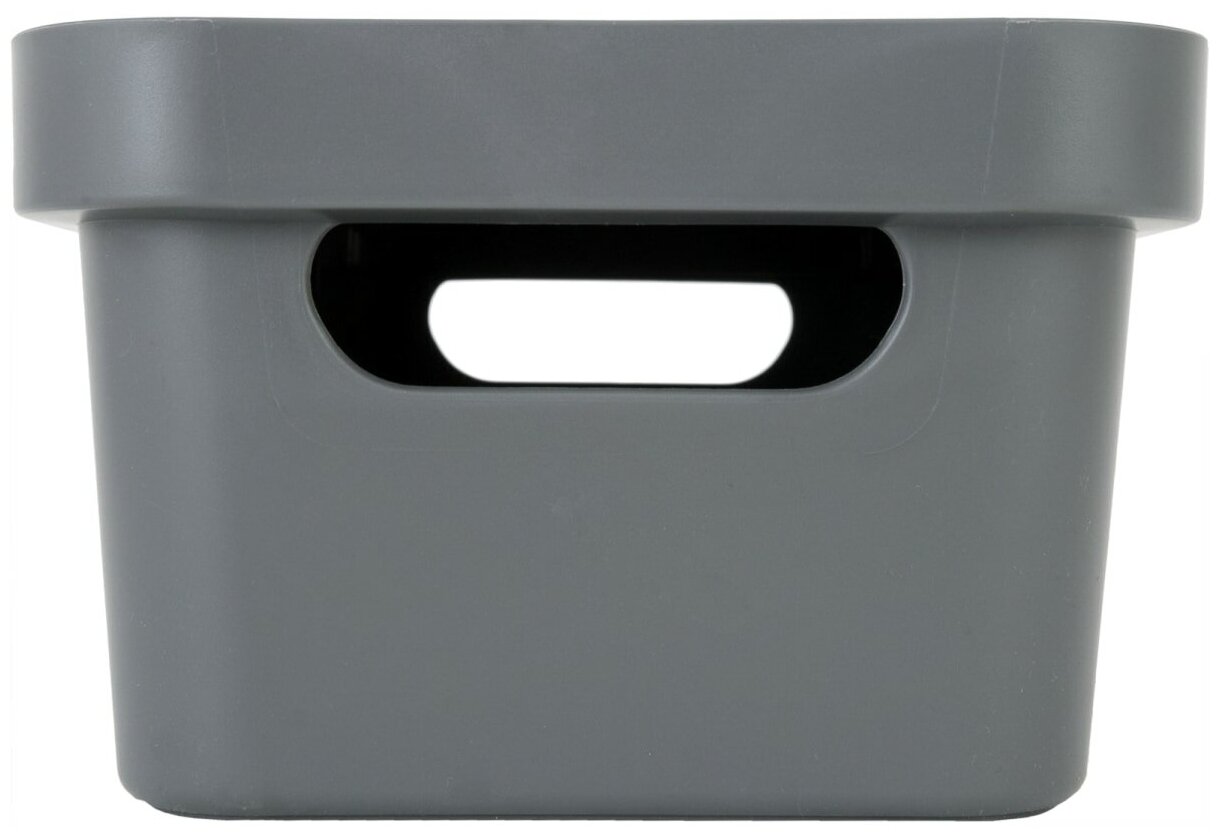 Ящик с крышкой, 270х190х120 мм, 4,6 л, полипропилен, цвет серый - фотография № 9