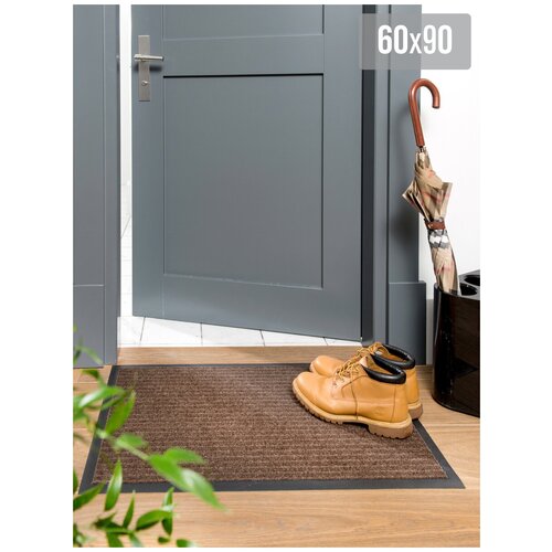 фото Коврик придверный велий техно коричневый 60*90