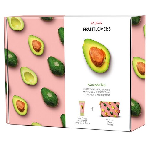 Pupa Набор для тела FRUIT LOVERS Крем для тела +косметичка, Avocado Bio