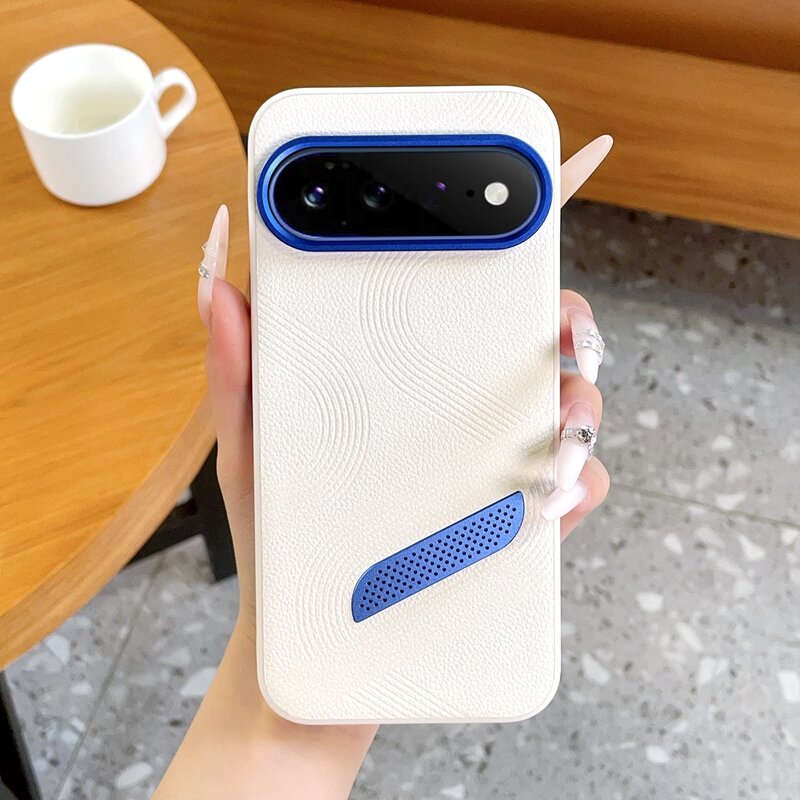 Чехол Для Google Pixel 11 Pro XL(Гугл Пиксель 11 Про XL), soft touch, чехол-кардиомонитор, искусственная кожа, поликарбонат (PC), защита камеры, ударопрочный, усиленные углы, Google,