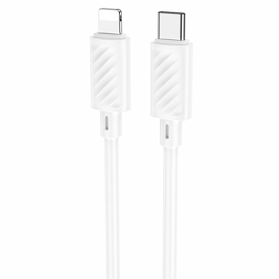 Кабель USB-C HOCO X88 Gratified Type-C - Lightning, 3A, 20W, 1 м, белый