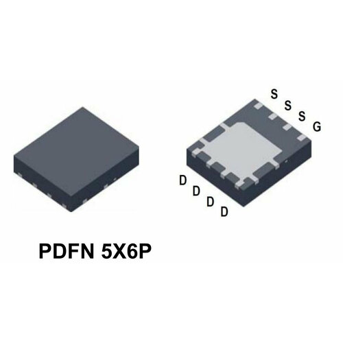 Микросхема PK6B2BA N-Channel MOSFET 30V 52A PDFN5x6P 1 шт 100nm60n sty100nm60n n канальный полевой эффект mosfet 98a600v to 247