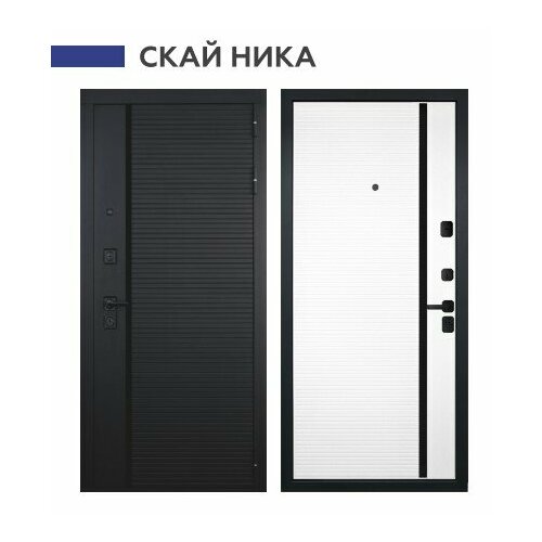 Квартирная дверь Скай Ника Гл, левая 960*2070 мм квартирная дверь скай афина зеркало бетон левая 960 2070 мм