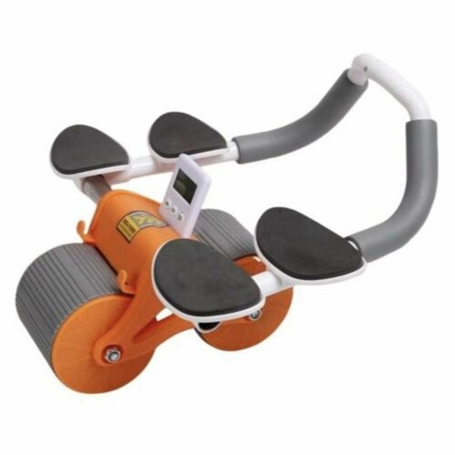 Мини тренажер роликовый для рук плеч спины пресса с автоматическим отскоком оранжевый 2999₽