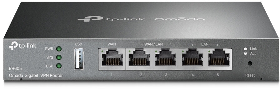 TP-Link ER605 (TL-R605) VPN-маршрутизатор Omada с гигабитными портами