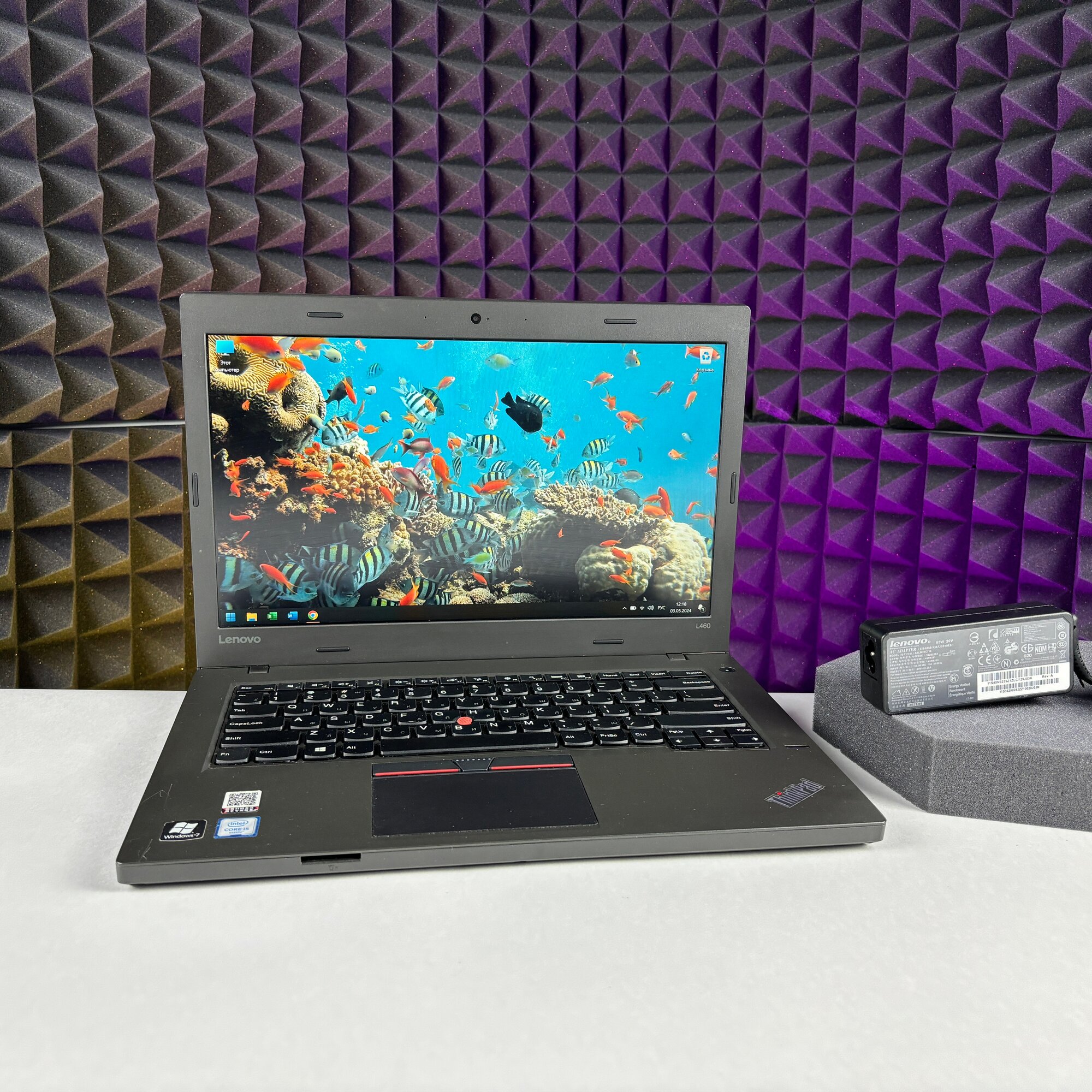 Ноутбук Lenovo ThinkPad L460 (1920х1080, IPS, 14", Intеl Corе i5-6200U 2.30-2.80Ггц, RAM 8ГБ, SSD 256ГБ, Intel HD, Win 11)
