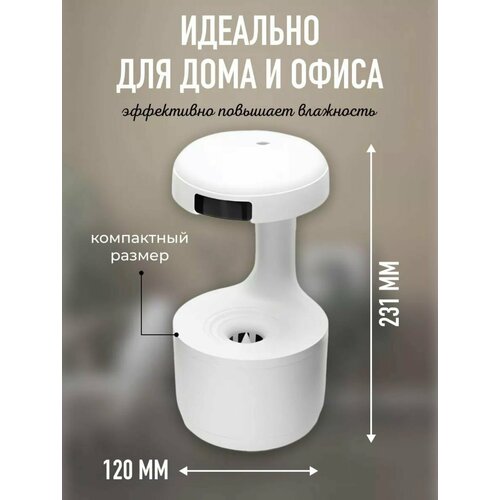 Антигравитационный увлажнитель воздуха с эффектом - капли вверх Антистресс-увлажнитель для дома и офиса аромадиффузор ночник с часам 295000₽