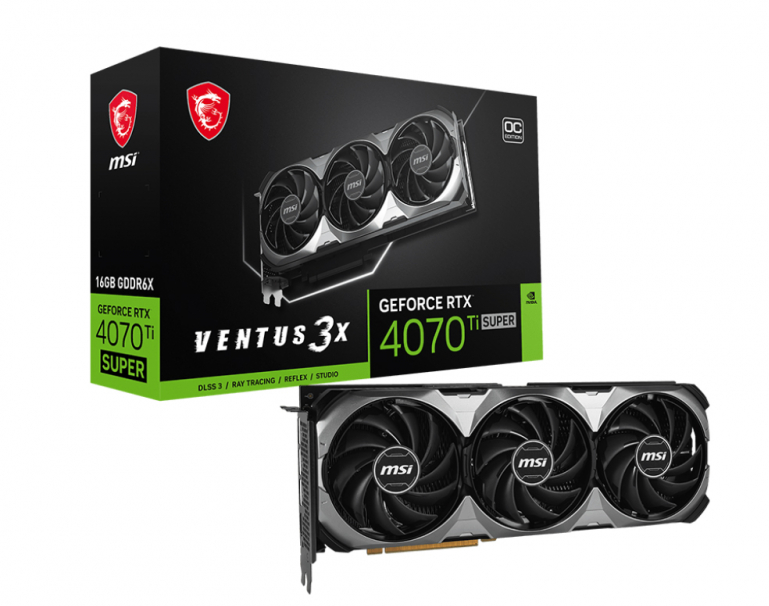 Видеокарта MSI GeForce RTX 4070 Ti Super 16G Ventus 3X OC