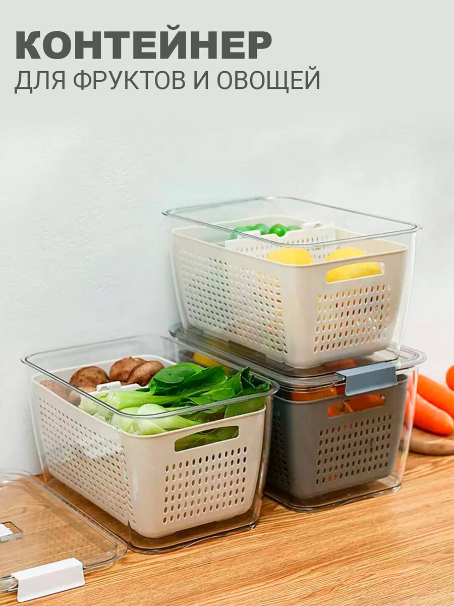Контейнер с корзиной для овощей и фруктов
